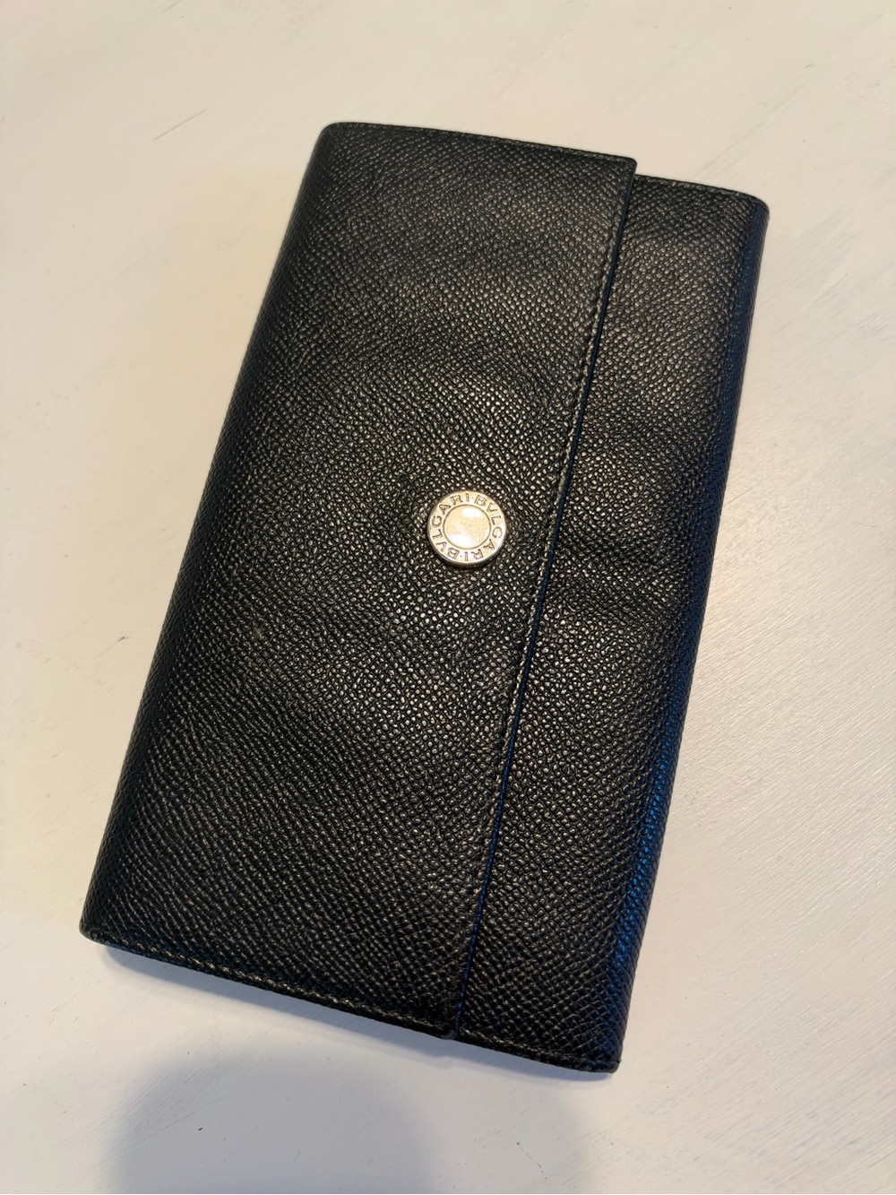 Authentic Bvlgari Black Leather Women's Wallet